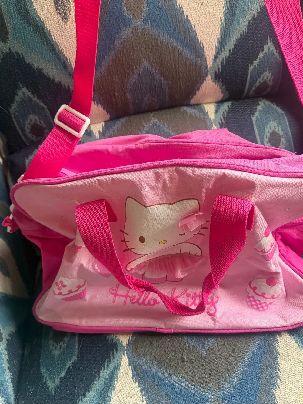 Hello Kitty Pink Kids Travel Duffle Bag with Ballerina Motif